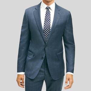 Chaqueta de <span class=keywords><strong>2</strong></span> piezas para hombre Blazer Pant Checker Slim Fit Regular Fit Suit <span class=keywords><strong>Prom</strong></span> Groomsman Trajes DE BODA Set para hombres - Product Image 1