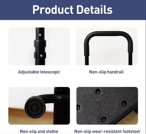 2 خطوات البراز دائم الثقيلة مع درابزين قابل للتعديل مجلس HDPE لكبار السن وتعطيل - Product Image 4