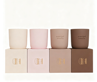 Bougie en cire de soja en gros, vente chaude, coffret cadeau de marque personnalisée, plusieurs couleurs