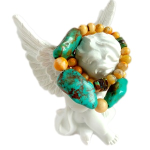West American-collar turquesa Natural, joyería hecha a mano con turquesa y <span class=keywords><strong>abejorro</strong></span> - Product Image 3