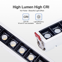 Downlight de grille 20W Anti-galre CE RoHS approuvé lumière encastrée linéaire de haute qualité lumière de gril carrée intégrée