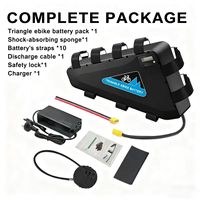 Batterie au lithium triangulaire 52V 20Ah/24Ah/28.8Ah, boîtier de tube descendant, BMS intelligent pour kit de conversion de vélo électrique - 12 mois