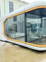 Maison mobile en capsule, micro-sejour, cabane préfabriquée, maison conteneur, villa en acier léger, maison modulaire prête à l'emploi, maison d'hôtes extérieure