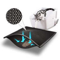 Tapis de litière pour chat personnalisé imperméable nid d'abeille double couche conception anti-urine tapis de piégeage