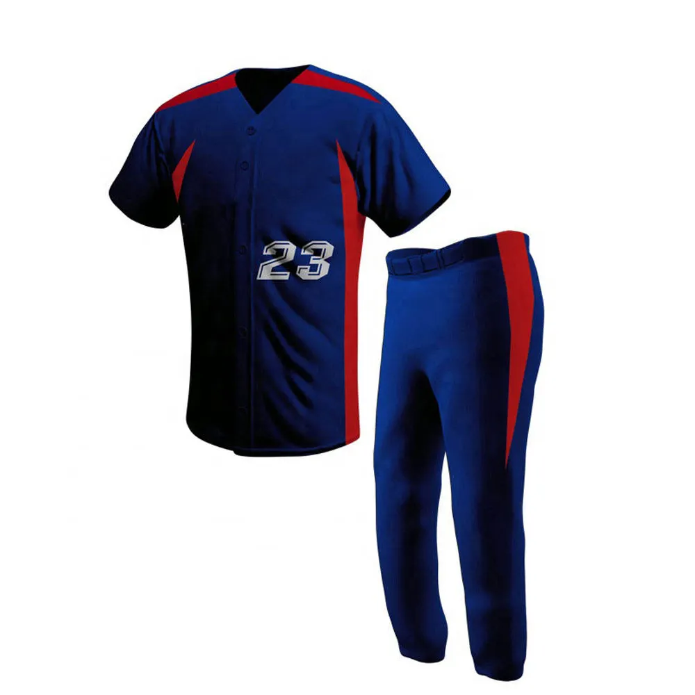 Camiseta de béisbol personalizada de la mejor calidad 2024, uniforme de béisbol de softbol con botones para jóvenes sublimados