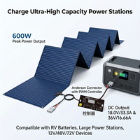 Panneau solaire monocristallin à haute efficacité 600W 6 plis 18V/36V avec connecteur Anderson, chargeur solaire étanche Alligator