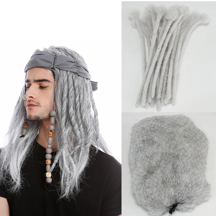 KAMA 0.6cm Gray Dreads Wholesale Crochet Braid Kinky Dreadlocks Human Hair Extensions for Black Hair Detail Section 3