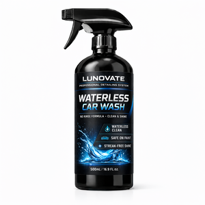 LUNOVATE Spray de lavage auto sans eau (500ml) Formule sans rinçage Nettoyage sans rayures Brillance sans traces Sûr pour voitures neuves et anciennes - Product Image 1