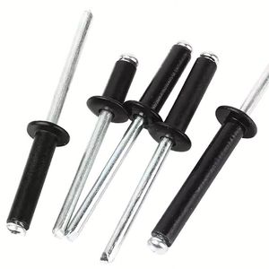 Tuerca remachable M4*12 de aleación de aluminio 6063, remache roscado de cabeza plana, tuerca remachable hueca moleteada, tuerca remachable de zinc azul y blanco - Product Image 1