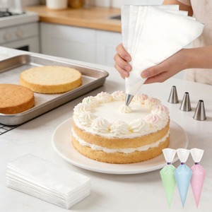 Piping Bags Baking Grade Transparent Small Medium Large Sizes Food Decorating Reusable - Product Image 2