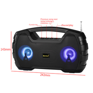 <span class=keywords><strong>Bluetooth</strong></span> năng lượng mặt trời sạc Loa đáng yêu di động ngoài trời âm thanh FM Đài phát thanh TWS loa karaoke Loa - Product Image 3