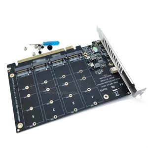 PCI-E X16 SSD NVME M2 4 puertos <span class=keywords><strong>M</strong></span>.<span class=keywords><strong>2</strong></span> NVME SSD a PCIE X16 Tarjeta de expansión 4x32Gbps - Product Image 5