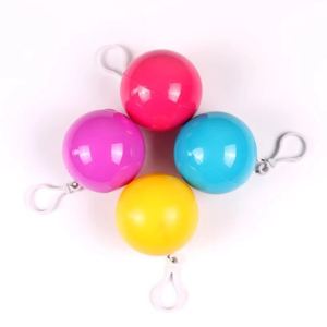 Llavero creativo para acampar al aire libre, estuche esférico portátil, impermeable, desechable, para lluvia, para Poncho, llavero impermeable de bolsillo - Product Image 5