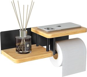 Oilet-soporte para pañuelos de baño, toallitas de madera para Baño - Product Image 1
