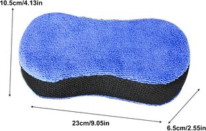 Éponge de lavage de voiture en microfibre, applicateur de cire, éponge avec filet, grande serviette, éponge de lavage de cuisine - Product Image 2