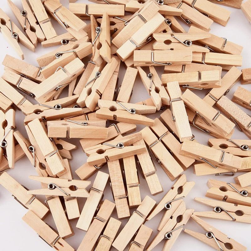 35mm Colorful Durable Wooden Clothespins for