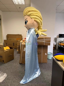 Evento più economico che cammina pelliccia costume mascotte personaggio dei cartoni animati principessa <span class=keywords><strong>Elsa</strong></span> costume mascotte vestito per adulti - Product Image 2
