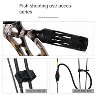 Kit de pêche universel pour arc à poulies composite - Sac d'accessoires, tête de tirage, amortisseur de chocs pour flèche