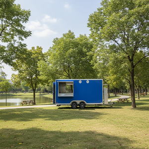 รถขายอาหารเคลื่อนที่แบบเร็ว ยี่ห้อของเราเอง รุ่นใหม่ ขนาด 16 ฟุต UNCLE FRANKS สำหรับขายเบอร์เกอร์ ทอด เคบับ บาร์บีคิว พร้อมไฟ LED ทำจากไฟเบอร์กลาส เหมาะสำหรับธุรกิจค้าปลีกในสหรัฐอเมริกา - Product Image 2