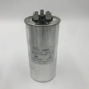 60 + 5 UF 60 + 7,5 UF 60/5 uF MFD 370-440V 440 VAC Condensador de doble funcionamiento del motor de alta calidad CBB65