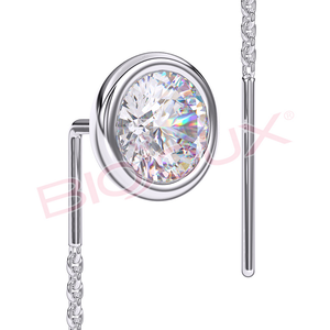 Biojoux Hypoallergenic Stainless Steel <b>Crystal</b> Pendant <b>Earrings</b> for Women 50mm Trendy Elegant and Stylish - Product Image 1