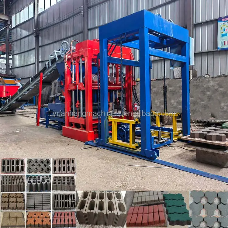 Hydraulic Fully Automatic concrete cement brick maker laying road Brick production line block making machine price