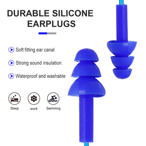 Erkennbare Weihnachtsbaum-Ohr stöpsel Sicherheits-Silikonkautschuk-Schwimm ohr stöpsel mit Kabels icherheits ohr stöpseln - Product Image 2