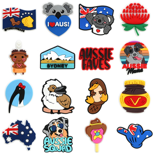 Charm per Scarpe con Bandiera dell'<span class=keywords><strong>Oceania</strong></span>, Decorazione per Zoccoli, Stili Nuova Zelanda e Australia, Charm per Scarpe con Bandiera Australiana all'Ingrosso - Product Image 3