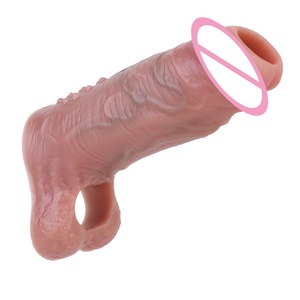 Funda de silicona SXXY para pene con extremo abierto, cubierta para pene, alargador de pene, retrasa la eyaculación, dildo hueco, cubierta para pene - Product Image 1