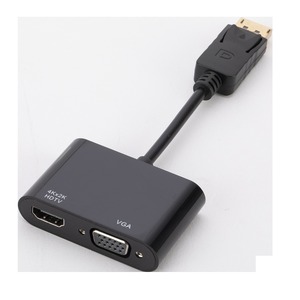 อะแดปเตอร์ Dp เป็น HDMI และ VGA ตัวแปลง 4K2K HDTV สำหรับคอมพิวเตอร์แล็ปท็อปจอภาพโปรเจคเตอร์ - Product Image 3
