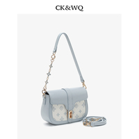 Sac à bandoulière pour femme avec monogramme en relief, double sangle, motif cœur et fleur, sac bandoulière pour femme