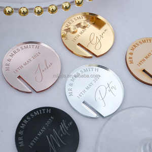 Segnaposto Moderno per Bevande con Iniziali, Decorazioni per Bicchieri da Matrimonio - Product Image 4