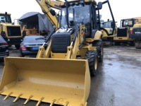 Chargeuse sur pneus Caterpillar 416E d'occasion de qualité supérieure, faible nombre d'heures de travail, peinture d'origine