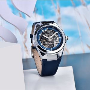 Montre mécanique pour homme Benyar, squelette, automatique, boîtier en alliage, boucle en acier inoxydable, étanche 50 m - Product Image 2