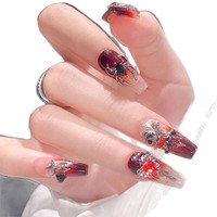50 Pièces Bijoux d'Ongles en Alliage Style Gothique Sombre, Breloques Métalliques Chrome Hearts, Araignée, Crâne, Croix, Accessoires de Manucure Punk DIY