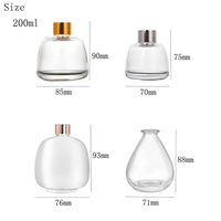 Bouteilles de diffuseur à roseaux en verre de luxe de 200 ml, uniques, vides, pour emballage de parfum et d'arômes, vente en gros