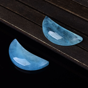 Nuovo Prodotto acquamarina luna con bling druzy pietra di cristallo Intagliato come contenitore di regalo per la guarigione - Product Image 3