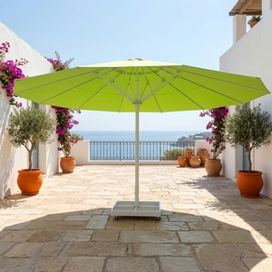Parasol de plage européen UPF50+ en tissu pour l'ombre des cours espagnoles et italiennes - Product Image 1
