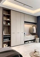 Armoire moderne Bo Yi Man Fancy Almirah pour chambre à coucher, 5+ tiroirs, en bois, garantie 2 ans, table de toilette intégrée pour chambre principale