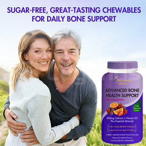 Tabletas Multivitamínicas de Marca Privada, Mejoran la Flexibilidad de las Articulaciones, Densidad Ósea, Tabletas Masticables de Vitamina D - Product Image 3