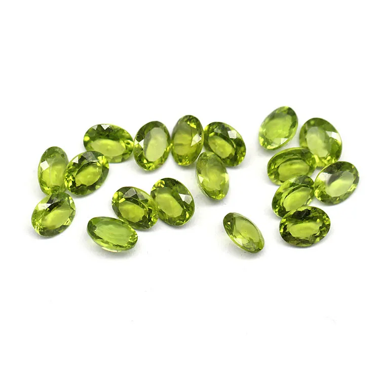 SGARIT joyería al por mayor de 8*10mm Oval forma suelta peridoto piedra de oro de joyería de amatista de piedras preciosas peridoto piedra