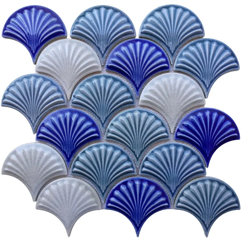 Il Design unico di Cracking del ghiaccio rende il mosaico decorativo delle piastrelle di ceramica della scala di pesce della parete di bellezza della piscina del bagno