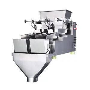 Food machinery triplex vibrator linear weigher for packing big granules walnut cashew popcorn