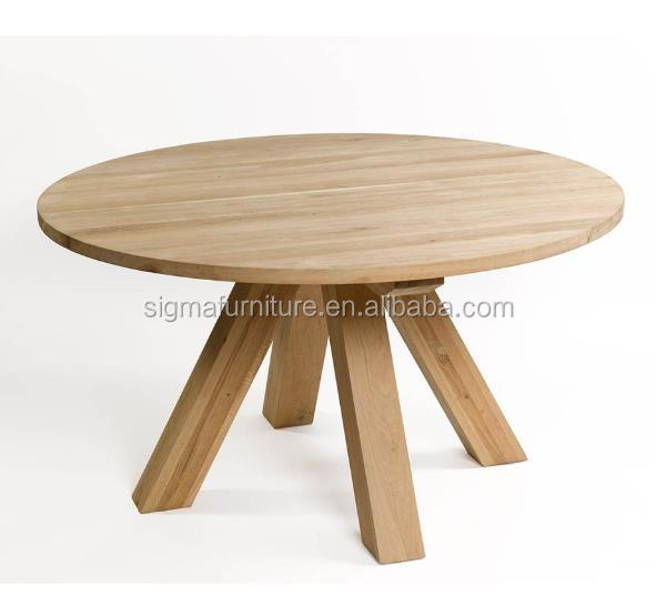 Modern indoor living room nordic coffee table solid wood round table stylish dining table