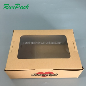 Tùy chỉnh Kraft Giấy dùng một lần cửa sổ trong suốt thùng carton salad Sushi bánh sandwich Ăn Trưa Bento Takeaway Hộp bao bì thực phẩm - Product Image 5