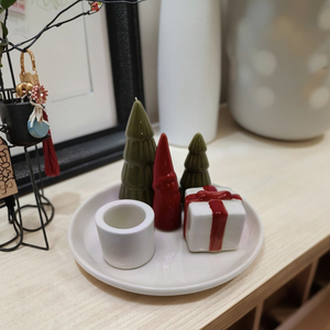 Handmade Lovely Little <strong>Tree</strong> <strong>Ceramic</strong> Candlestick Festive Decoration For Various Occasions Perfect Gift Box For <strong>Christmas</strong> Ornament