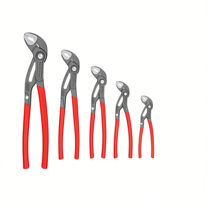 Juego de 5 Pinzas de Acero al Cromo Vanadio de Grado Industrial de 100, 125, 150, 180, 250 y 300 mm para Reparaciones Mecánicas - Product Image 1
