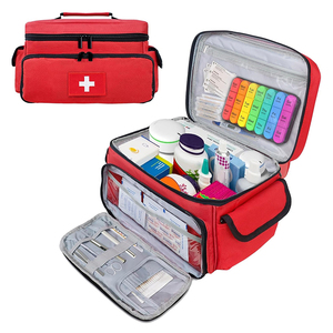 Trousse de rangement portable pour pilules, étui de voyage pour voiture, bureau, trousse de premiers secours, sac de transport médical, imperméable, léger, en polyester, été - Product Image 1