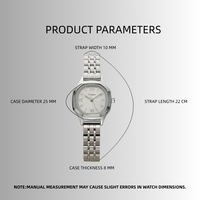 Montre à mouvement à quartz lumineux avec bracelet en acier inoxydable, montre de couple à quartz, design simple
