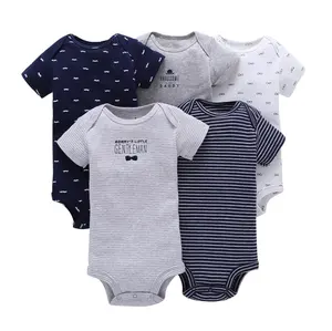 Hot sale 5 pcs/lot Summer Baby Bodysuit Infant&Toddler Boys Clothes newborn baby rompers